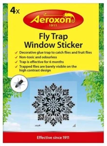 Aeroxon Fly Trap Window Sticker Pack of 4 - Picture 1 of 5