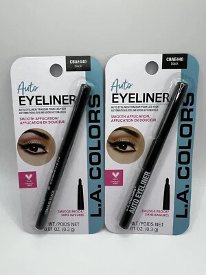 LA Colors Auto Eyeliner CBAE440 Color Black .010 Ounces Lot Of 2 - Imagem 1 de 3