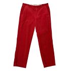 Brooks Brothers Pants Mens 34 Red Corduroy Clark Fit Straight Leg Stretch Cotton