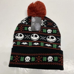 Disney Nightmare Before Christmas Winter Beanie Toboggan Jack Skellington *NEW* - Picture 1 of 5