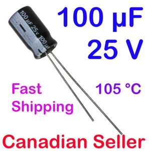 Lot of 5/10/20pcs 100uF 25V 6.3x11mm 105C Nichicon UHE Low Impedance High Ripple - Picture 1 of 1