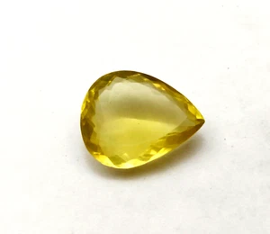 Piedra preciosa suelta de cuarzo limón sin tratar corte de pera 17x22 mm 19,90 quilates - Imagen 1 de 5