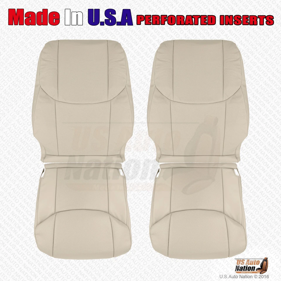 2005 - 2012 For Toyota Avalon Driver Passenger Perforated Leather Seat Cover Tan - Image 1 of 1