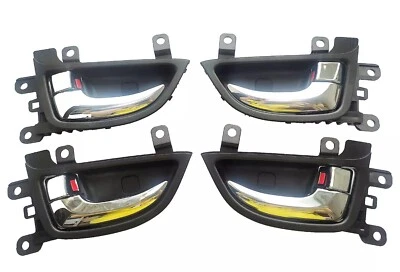 Manija de puerta cromada interior delantera izquierda derecha X4 Fit Hyundai Elantra 2011-2016 Foto 1 de 4
