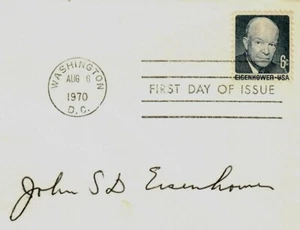 "Ambassador to Belgium" John Eisenhower Hand Signed First Day Cover Dated 1970 - Picture 1 of 1