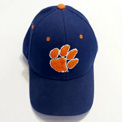 Vtg Clemson University Tigers Hat Fitted 7 1/4 Blue Zephyr Wool Blend Structured - Image 1 of 4