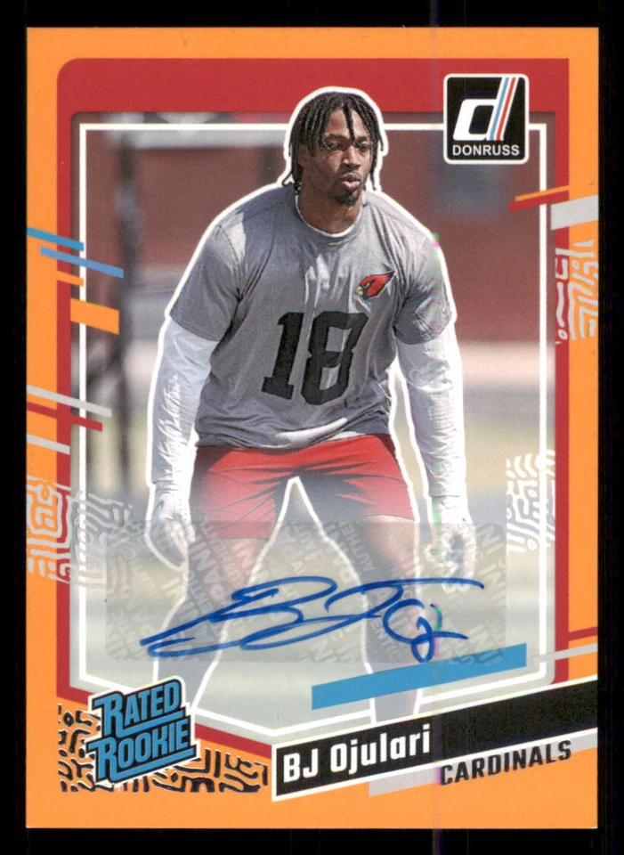 2023 Donruss Rated Rookies AUTO Orange #301 BJ Ojulari - Image 1 of 2