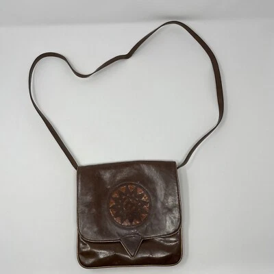 Bolso Bandolera Italiano de Colección Pollini Cuero Estilo Solapa Marrón Sol Kurt Geiger Foto 1 de 4