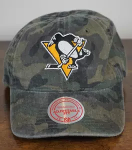 Pittsburgh Penguins Mitchell & Ness Distressed Hat Camo Cap NHL Adjustable - Picture 1 of 5