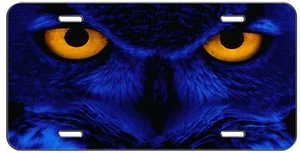 LICENSE PLATE BLUE OWL AUTO TAG - Foto 1 di 1