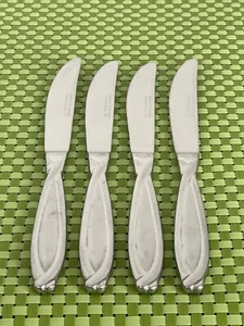 Hampton Silversmiths CONCORDE Stainless 4 Dinner Knives Frosted Flatware B58WU - Picture 1 of 7