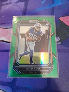2022 NFL Prizm Football James Cook Green Prizm RC Rookie Buffalo Bills Sp - Picture 1 of 1