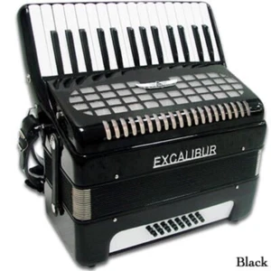 Excalibur Geneva 24 Bass Piano Accordion - Ebony Polish - Picture 1 of 1