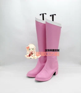 Sailor Moon Chibi Usa Pink Halloween Long Christmas Cosplay Shoes Boots X002 - Picture 1 of 2