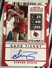 2020-21 Panini Contenders Draft Picks Red Foil Steven Enoch Auto RC Louisville