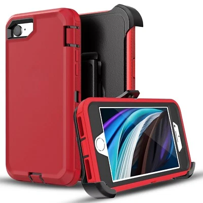 For iPhone SE 6 7 8 Plus Case Phone Cover Shockproof Belt Clip +Screen Protector - Image 1 of 4
