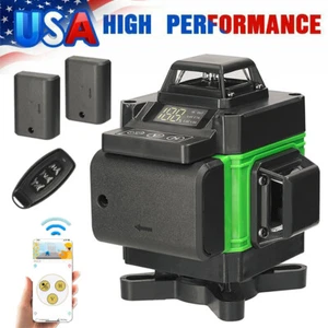 Laser Level 360° 4D 16 Linien Laser selbstnivellierend LCD BT Kreuzmesswerkzeug I8Y8 - Bild 1 von 11