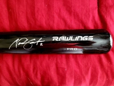 FIRMADO POR NICK GORDON MURCIÉLAGO MARLINS GEMELOS ORIOLES REALES MLB AUTOGRAFIADO Foto 1 de 3