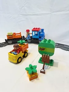 Duplo Lego: Push Train Track with Truck Farm Apples Tree Crossing, Complete Set - Picture 1 of 5