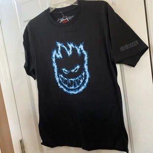 Spitfire vintage skateboarding men’s T-shirt, medium, black blue flame - Picture 1 of 5