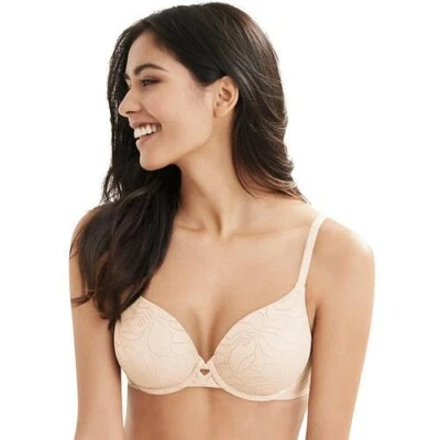 Hanes Ultimate No Show Support Underwire - Renda de porcelana - 36DD - Imagem 1 de 3