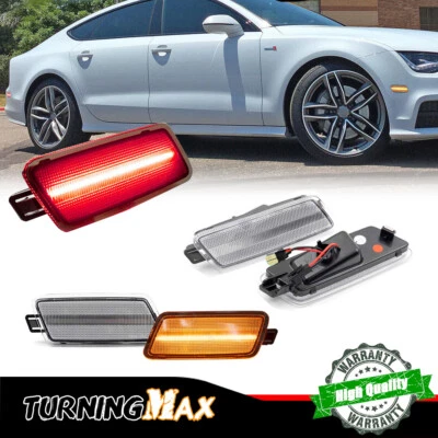 Lámpara indicadora LED transparente delantera y trasera para Audi A7 S7 RS7 Quattro 12-18 Foto 1 de 4