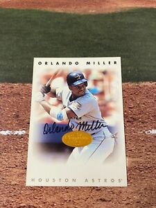 1996 Leaf Signature Series Orlando Miller Houston Astros Auto On Card