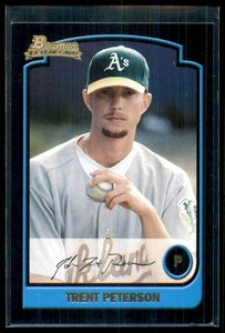2003 Bowman Draft Trent Peterson RC Oakland Athletics #87