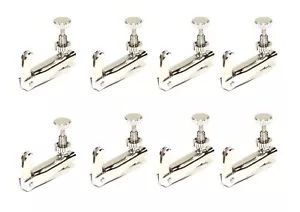 NEW set of 8 chrome fine tuners adjusters to fit 3/4 or 4/4 violin free postage - Foto 1 di 2