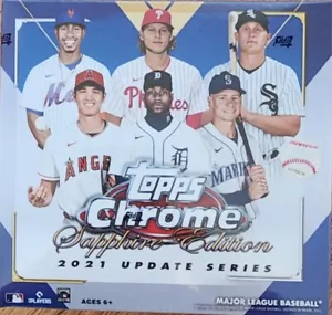 2021 Topps Chrome MLB Baseball Update Series Sapphire Edition Hobby Box Sealed - Picture 1 of 2