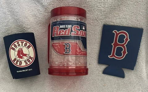 Boston Red Sox Forever Collectibles Classic Rare Freezer Mug + Two Koozies Cover