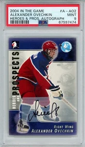 2004-05 ITG HEROES & PROSPECTS Alexander Ovechkin AUTO A-AO2 PSA 9 - Picture 1 of 2