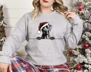 Xmas Sweater Great Dane Dog Christmas Sweater Xmas Jumper Xmas Sweatshirt Santa - Picture 1 of 2