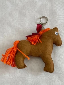 Handmade sewn Horse plush keychain - Picture 1 of 5