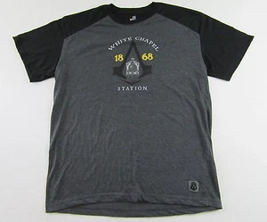 WHITE CHAPEL STATION 1868 London Black Gray T Shirt Size XL - Picture 1 of 7