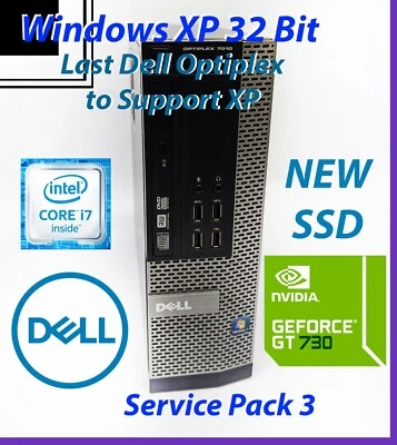 Windows XP PRO SP3, NVIDIA GAMING PC- Dell Optiplex 7010, i7, NEW SSD, + monitor - Image 1 of 4