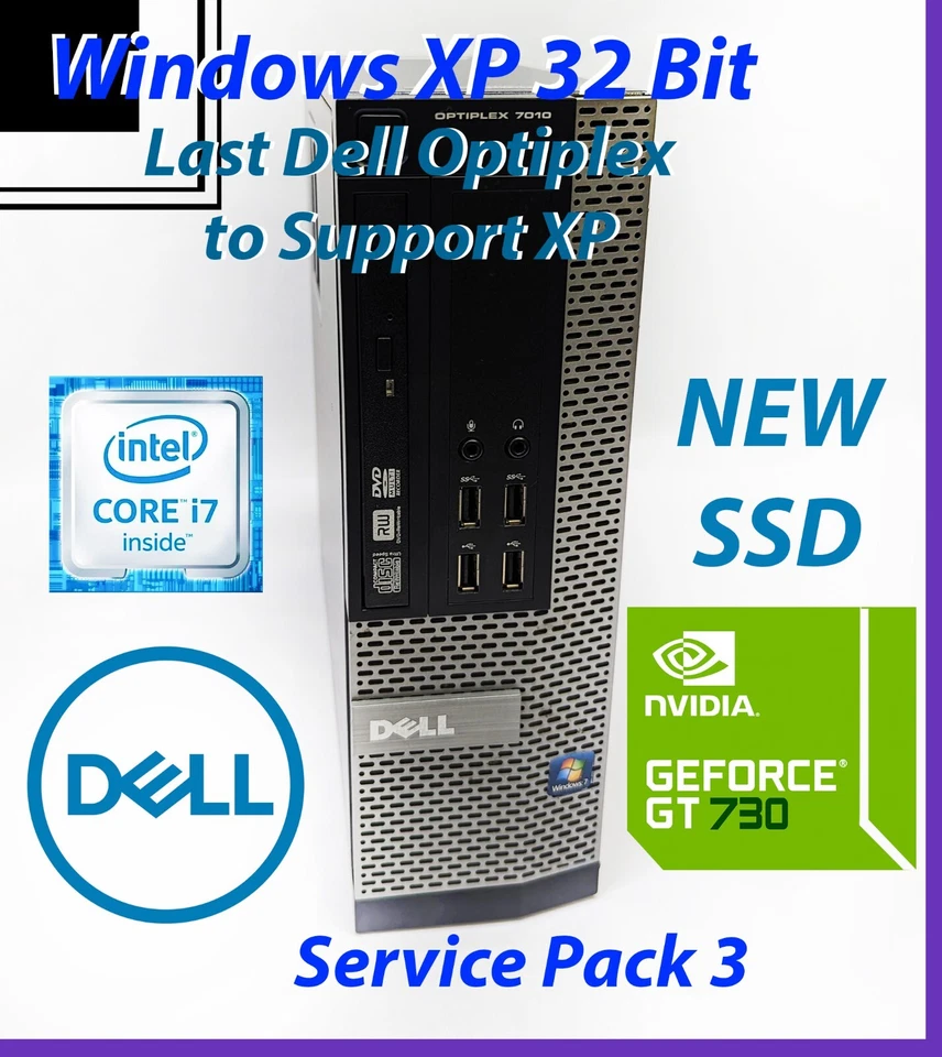 Windows XP PRO SP3, NVIDIA GAMING PC- Dell Optiplex 7010, i7, NEW SSD, MAX Ram - Image 1 of 4