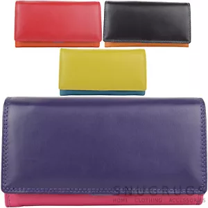 Damen / Damen Leder Prime Hide Mehrfarbig Rfid Sicher Pure / Geld / Münze - Picture 1 of 10