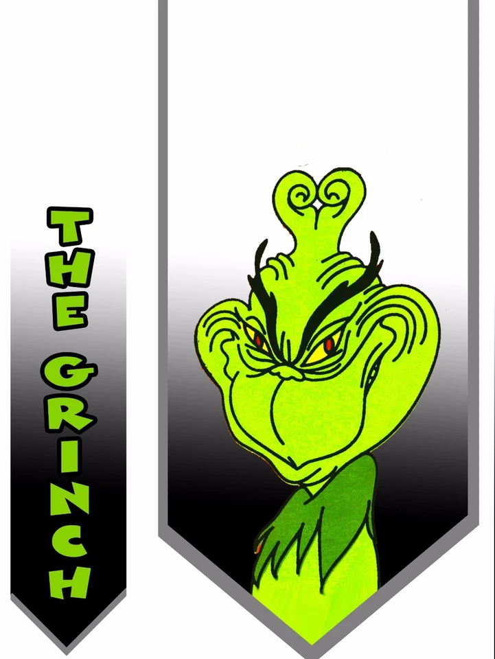 The Grinch! Design 2 Christmas Necktie -  Holiday Party fun How the Grinch Stole - Image 1 of 1