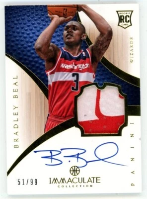 2012-13 Panini Immaculate Bradley Beal Rookie Card RC Auto Signature Patch /99 - Image 1 of 2