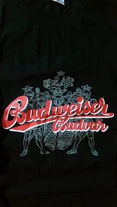 T-shirt maglietta BUDWEISER PRAGUE tinta unita nera TAGLIA XL 'CHECK ME OUT' CECA - Foto 1 di 8