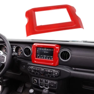 Cubierta de panel de navegación GPS de 7" bisel de ajuste para Jeep Wrangler JL JT 2018-2020 rojo - Imagen 1 de 7