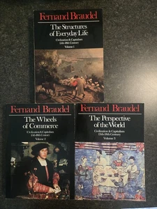 CIVILIZATION & CAPITALISM 15th-18th Century 3 Vols Vg- Pb by Fernand Braudel - Picture 1 of 16