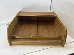 Vtg Eppco Enterprises Wood Roll Door Tabletop 26 VHS Holder Storage - Picture 1 of 10