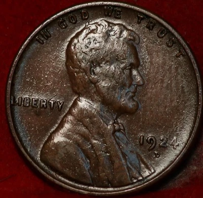 1924-D Denver Mint Copper Lincoln Wheat Cent - Image 1 of 2