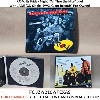 P.O.V: Its Friday Night  "All Thru the Nite" duet with JADE (CD Single, 1993.... - Image 1 of 4