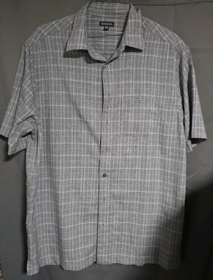 George Shirt Mens Xl 46-48Plaid Short Sleeve Button Up Pocket Classic Casual - Image 1 of 4