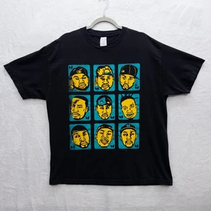 Wu-Tang Clan Vintage Hip Hop Gesichter Grafik T-Shirt Schwarz Gr. XL - Bild 1 von 4