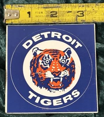 Detroit Tigers MLB Weather Resistant Vinyl Die Cut Sticker Decal Old Logo Square - Image 1 of 2