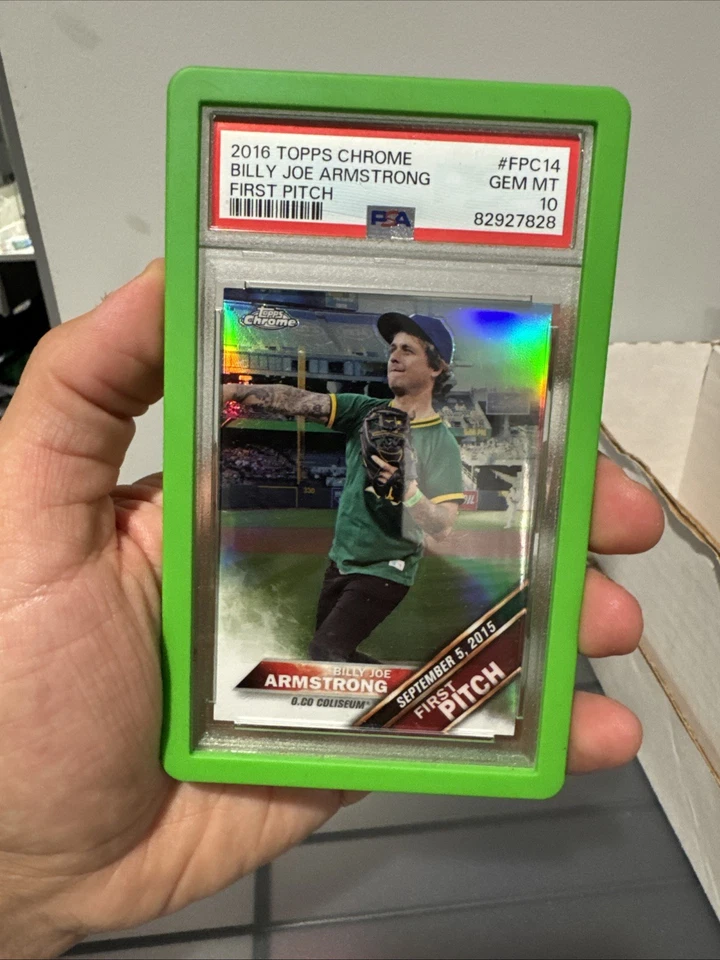 2016 Topps Chrome #FPC-14 Billy Joe Armstrong First Pitch Refractor PSA 10 - Image 1 of 2